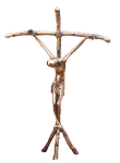 Stehkreuz aus Bronze Papstkreuz
