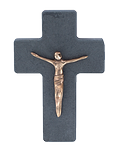 Schieferkreuz + Bronze