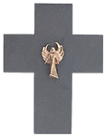Schieferkreuz + Bronze